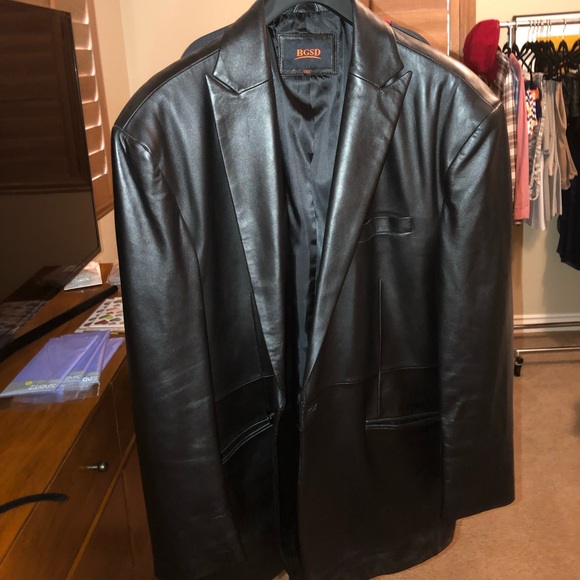 bgsd leather blazer men